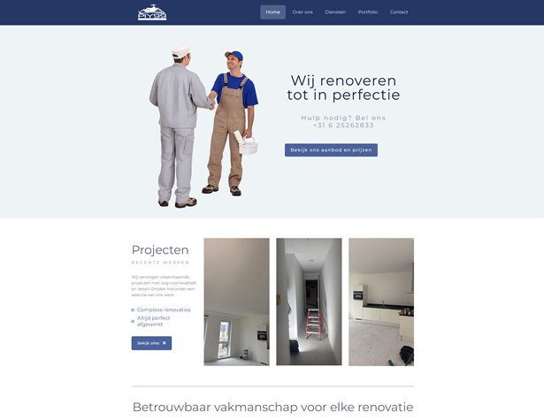 PIY99 Klussen Bedrijf website referentie